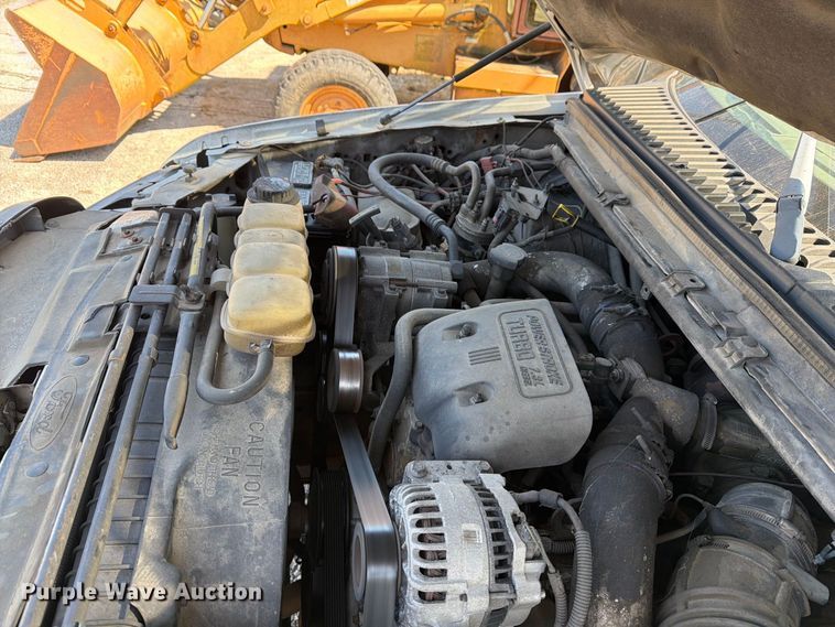 image for item EX0061 1999 Ford F350 flatbed pickup truck