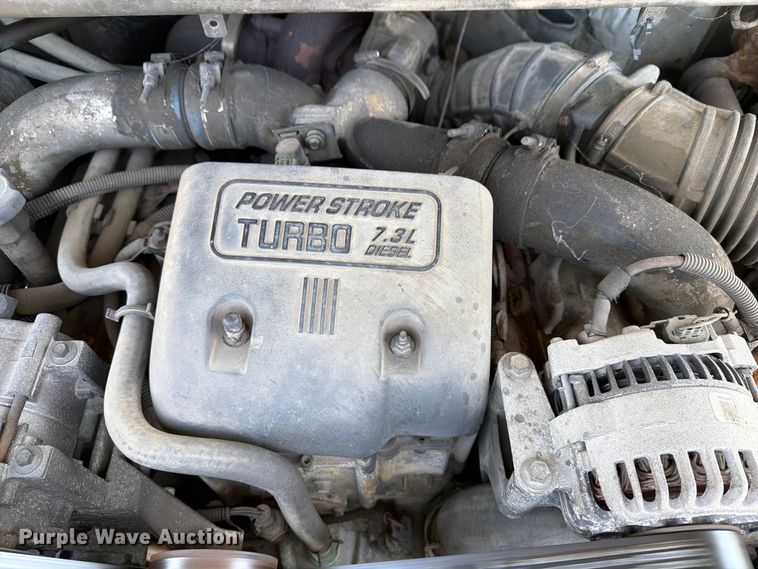 image for item EX0061 1999 Ford F350 flatbed pickup truck
