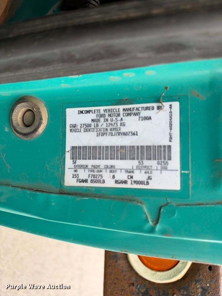 image for item EX2285 1994 Ford F700 dump flatbed truck