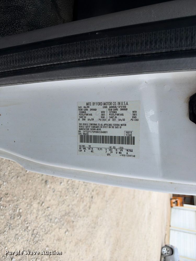 image for item EX2316 1999 Ford F150 pickup truck