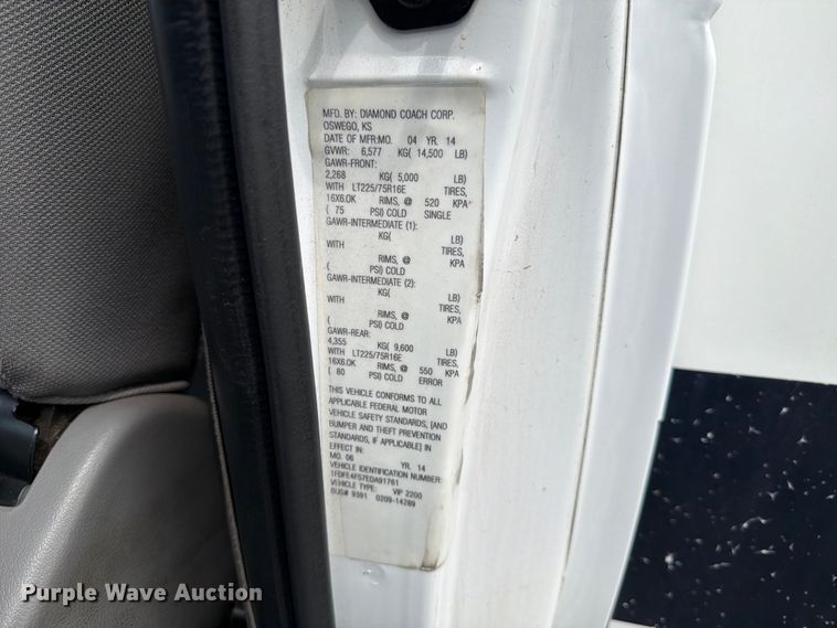 image for item EX4114 2014 Ford E450 Super Duty shuttle bus