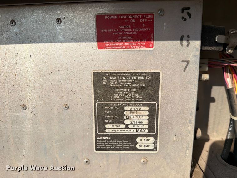 image for item EX4319 (5) Nevco Scoreboard Company 1010 scoreboards