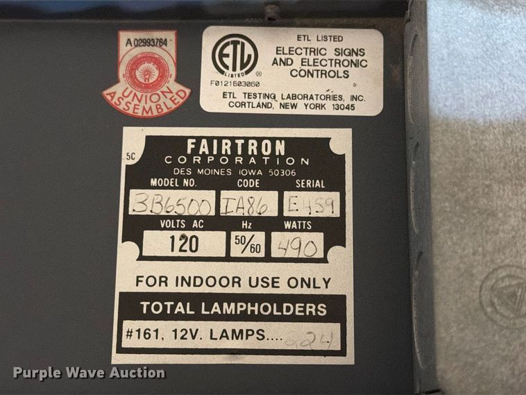 image for item EX4325 (6) Fairtron BB6500 scoreboards