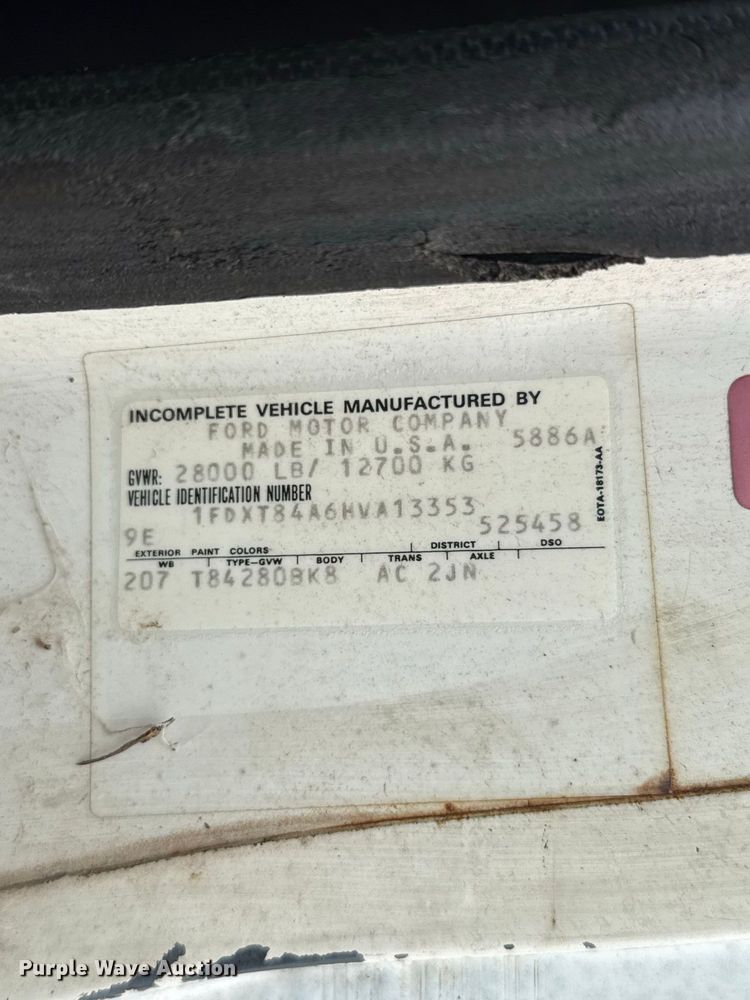 image for item FC4383 1987 Ford F800 pothole patcher truck