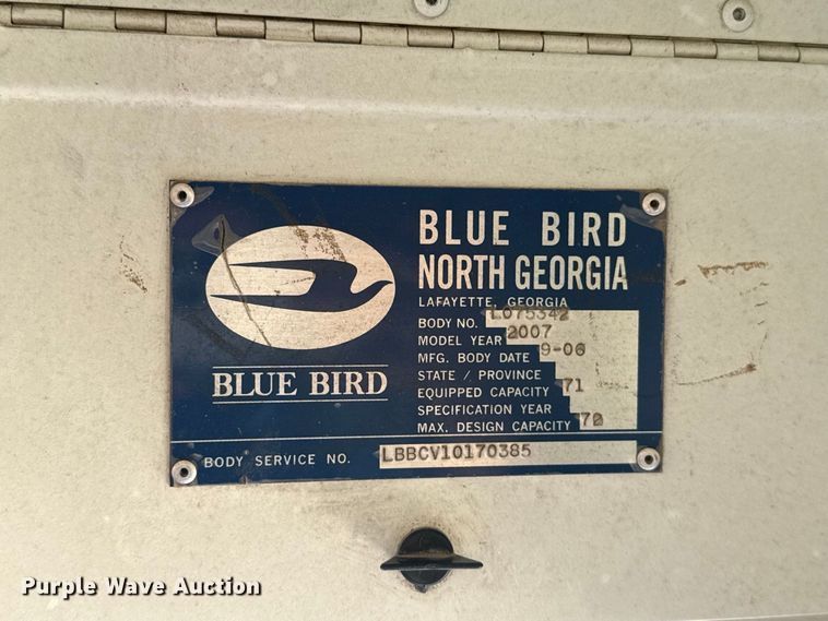 image for item FC4469 2007 Blue Bird Vision school bus