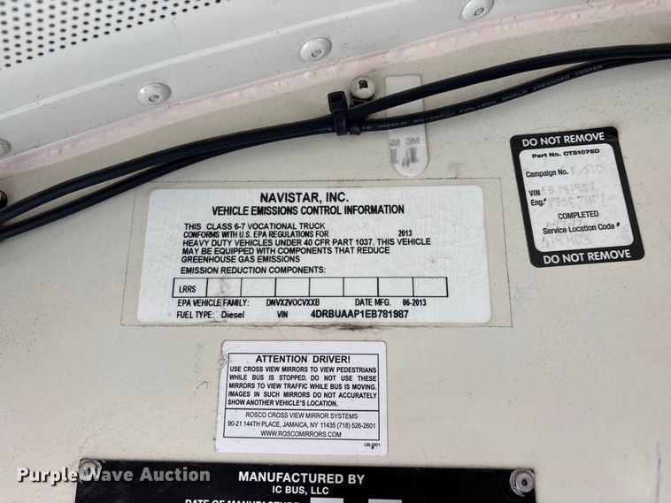 image for item FG0737 2014 IC CE school bus