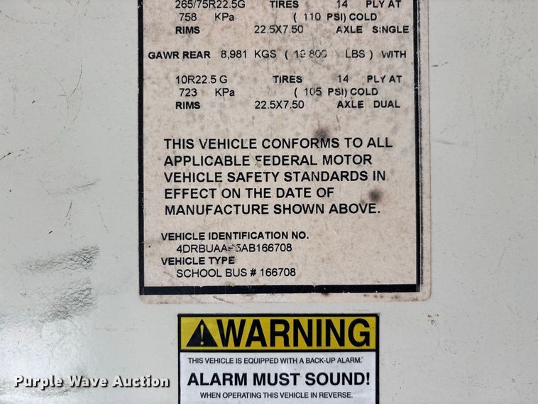 image for item FG0738 2010 IC CE school bus