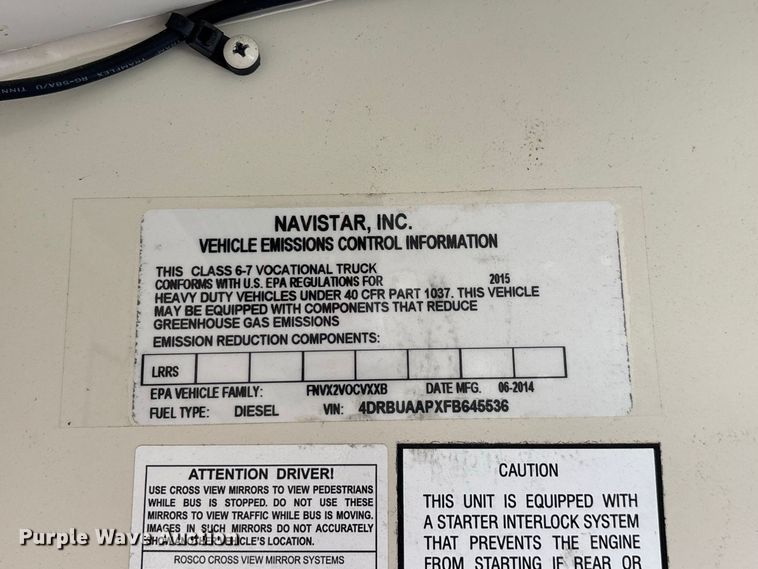 image for item FG0741 2015 IC CE school bus