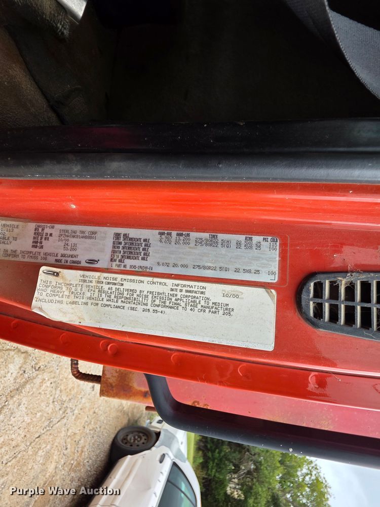 image for item FH6436 2001 Sterling  L-Line dump truck
