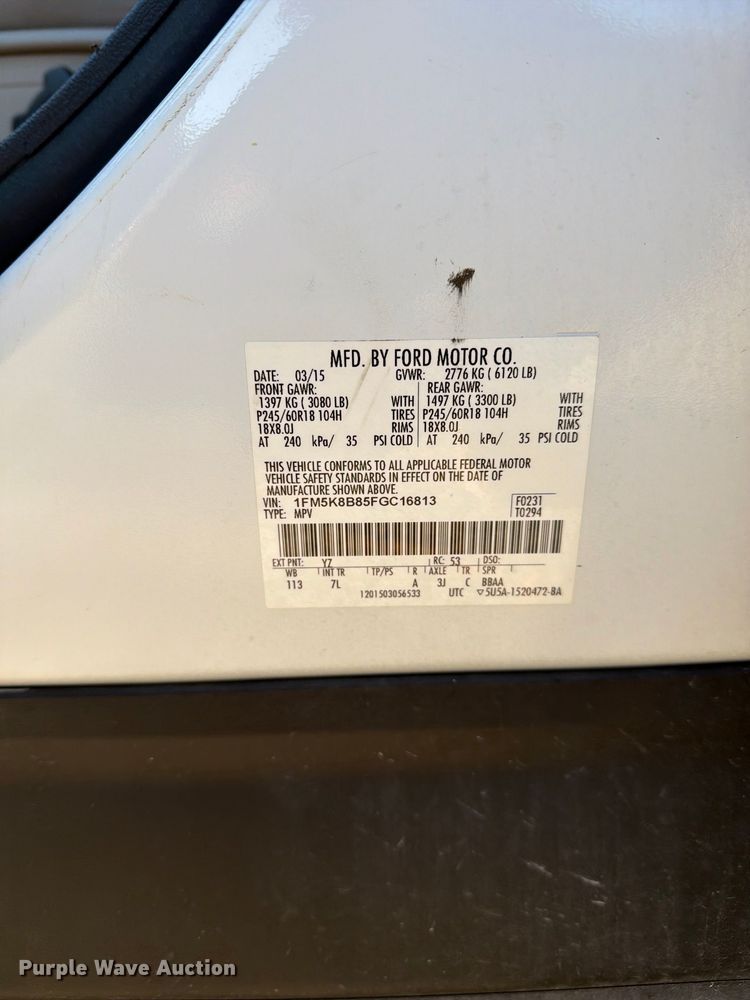 image for item FM6516 2015 Ford Explorer SUV