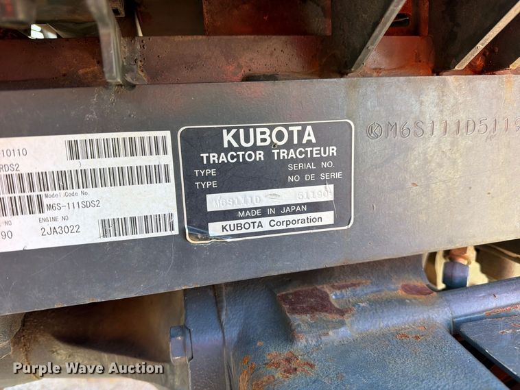 image for item FM6518 Kubota M6S-111 MFWD tractor