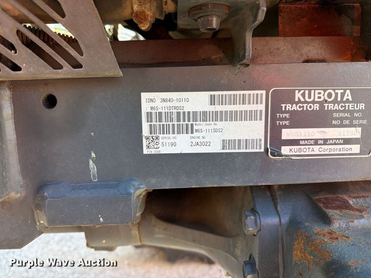 image for item FM6518 Kubota M6S-111 MFWD tractor