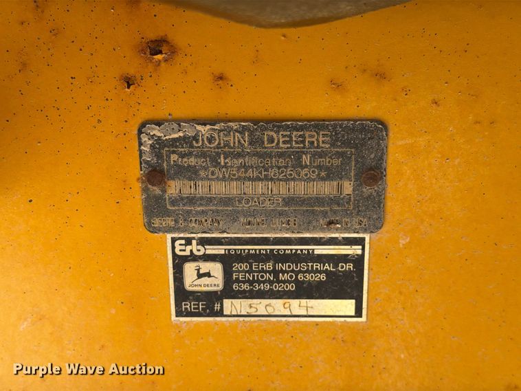 image for item FM6522 2009 John Deere 544K High Lift wheel loader