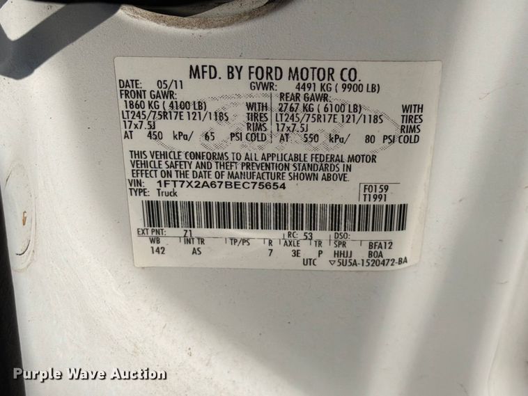 2011 Ford F250 SUPER DUTY XL