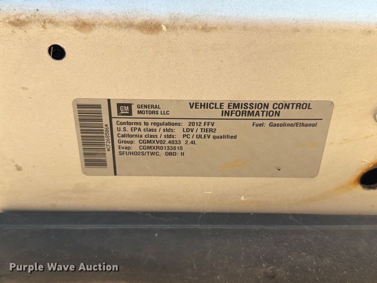 image for item FT6314 2012 Chevrolet Malibu 
