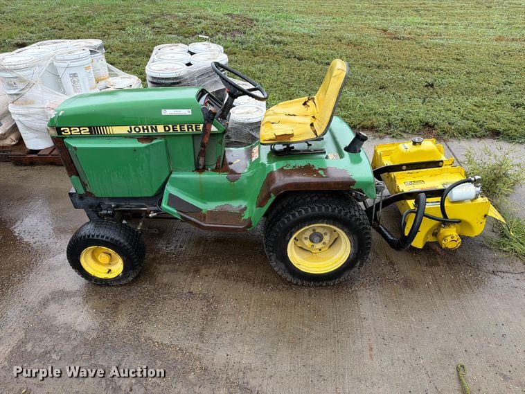 image for item FT6747 John Deere 322 lawn mower