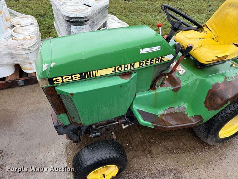 image for item FT6747 John Deere 322 lawn mower
