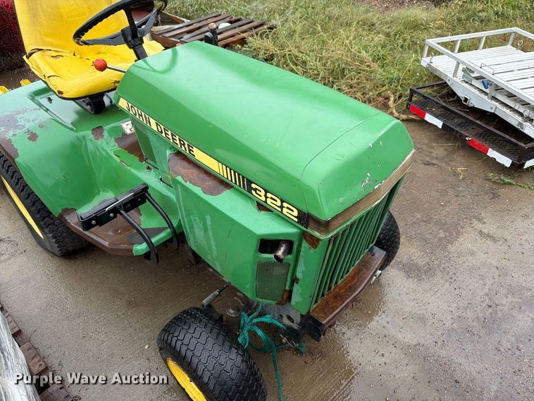 image for item FT6747 John Deere 322 lawn mower