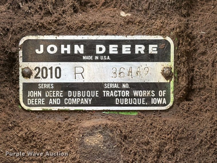 image for item FT6783 1963 John Deere 2010 tractor