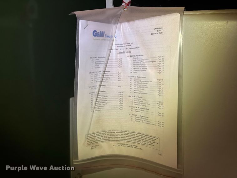 image for item FT6799 G&W Electric Co. SF6 gas insulated switchgear