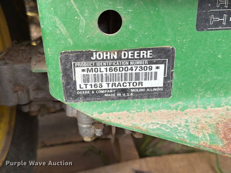 image for item FT6802 John Deere LT166 lawn mower