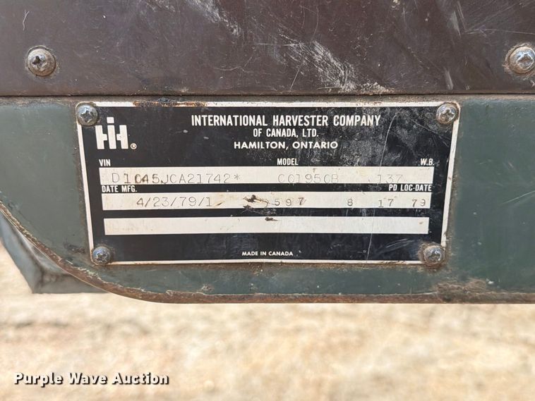 image for item FT6807 1979 International Cargostar semi truck