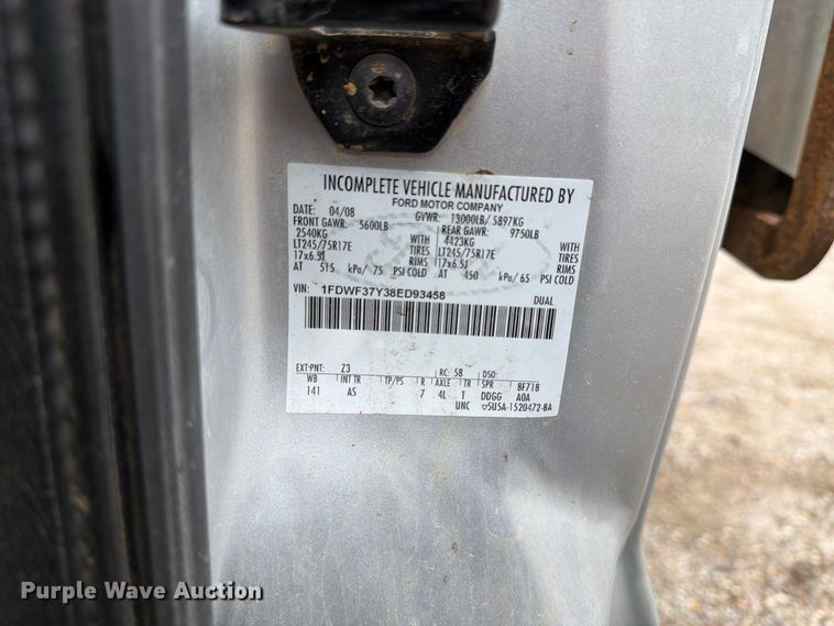 image for item FT7525 2008 Ford F350 Super Duty dump truck