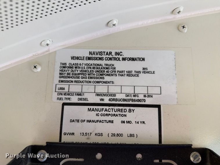 image for item FT8120 2015 IC Bus PB105 school bus