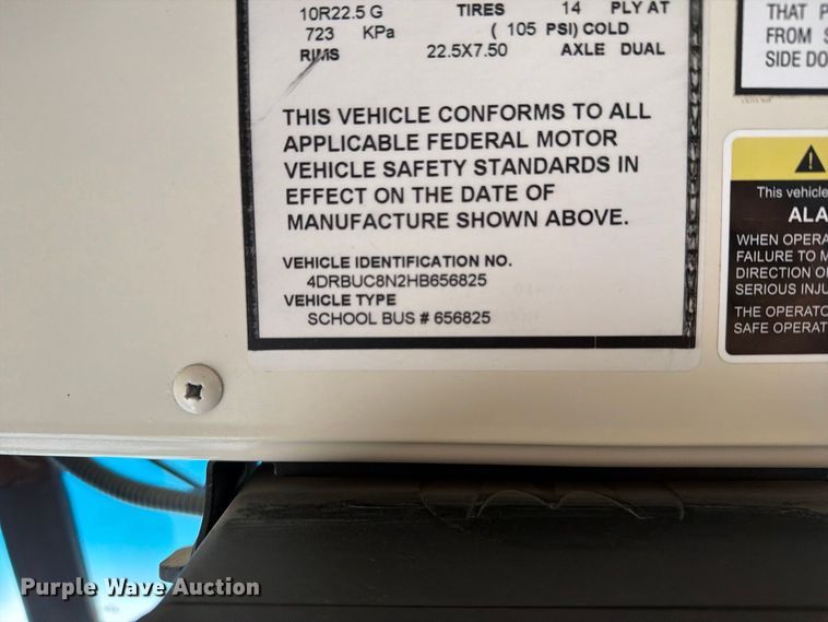 image for item FT8123 2017 IC Bus PB105 school bus