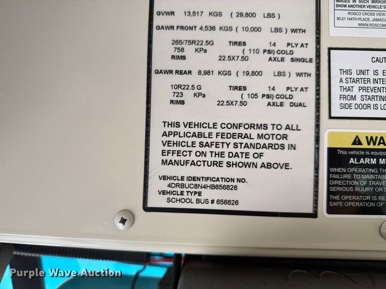 image for item FT8124 2017 IC Bus PB105 school bus