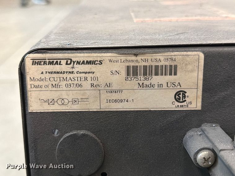 image for item FU0531 Thermal Dynamics Cutmaster 101 plasma cutter