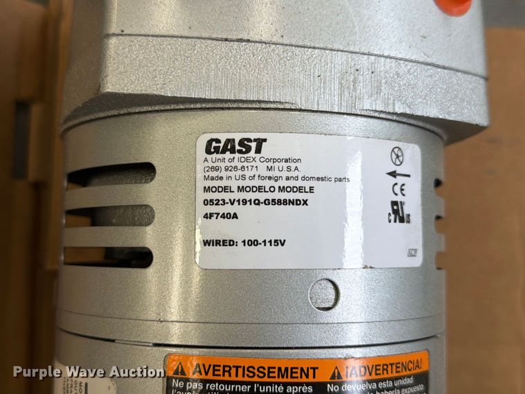 image for item FU0535 Gast 0523-V191Q-G588NDX vacuum pump
