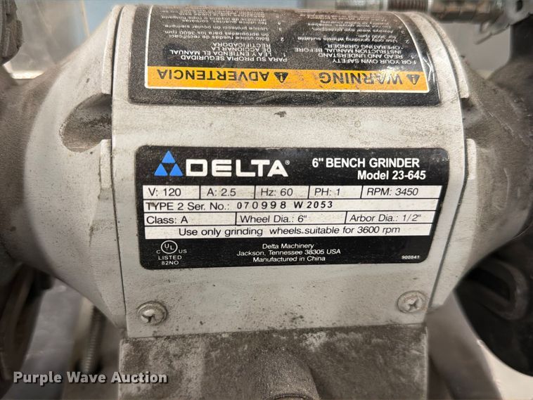 image for item FU0542 Delta 23-645 bench grinder
