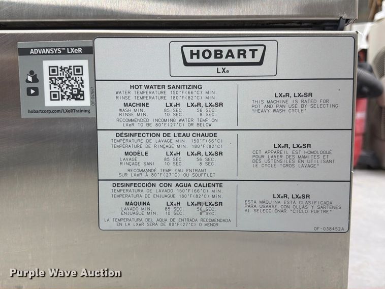 image for item FU0556 Hobart LXER dishwasher
