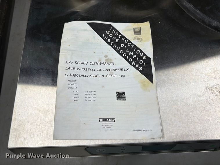 image for item FU0556 Hobart LXER dishwasher