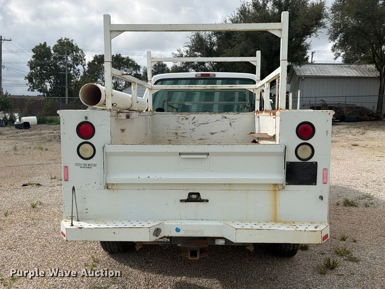 image for item FU4709 2002 Ford F350 Ext. Cab utility bed pickup truck