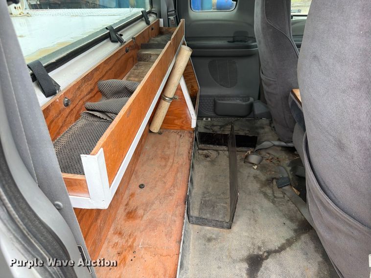 image for item FU4709 2002 Ford F350 Ext. Cab utility bed pickup truck