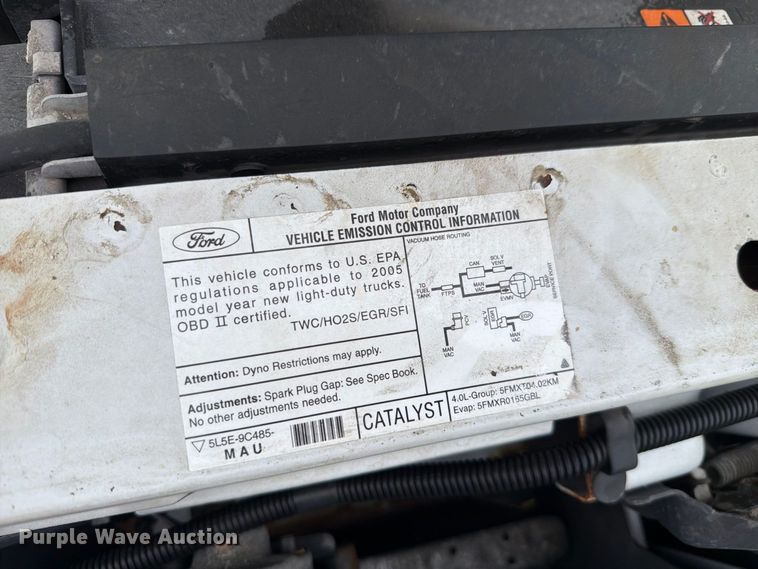 image for item NF9727 2005 Ford Ranger XLT Ext. Cab pickup truck