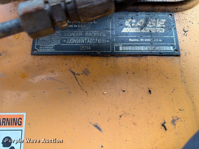 image for item NF9728 2014 Case 580 Super N WT backhoe