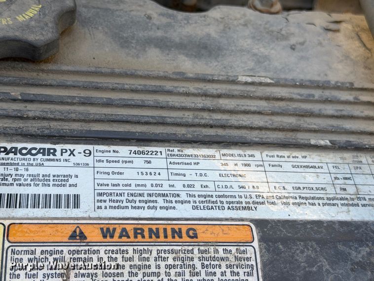 image for item YA4794 2017 Peterbilt 348 sewer jetter truck