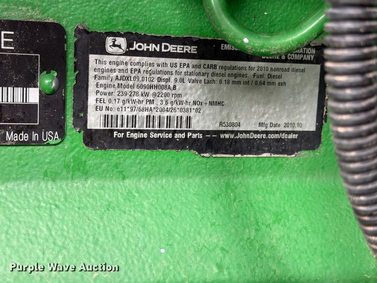 image for item DV8675 2011 John Deere 9770 STS combine