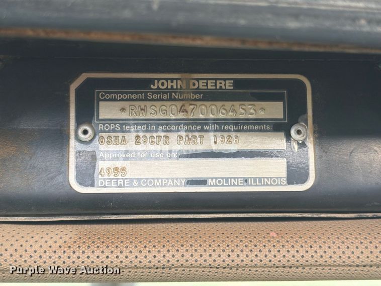 image for item EW4374 1989 John Deere 4955 MFWD tractor