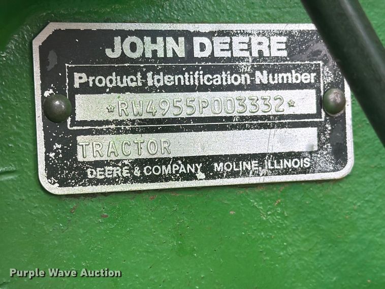 image for item EW4374 1989 John Deere 4955 MFWD tractor