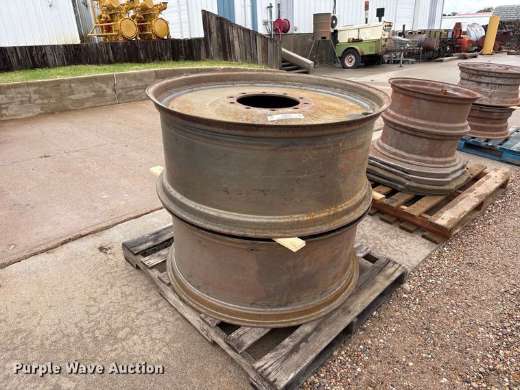 (2) John Deere combine wheels