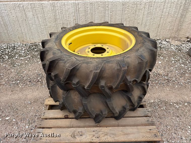 image for item EW4386 (2) 11.2-24 tires and wheels