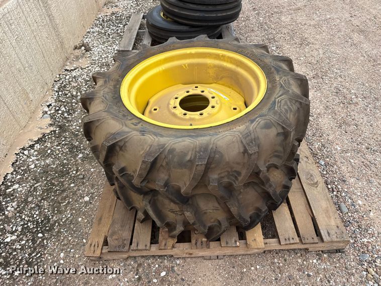 image for item EW4386 (2) 11.2-24 tires and wheels