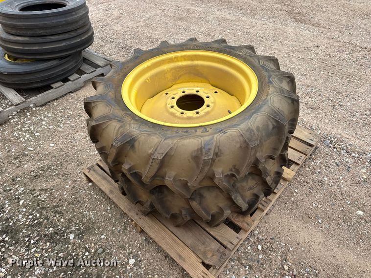image for item EW4386 (2) 11.2-24 tires and wheels