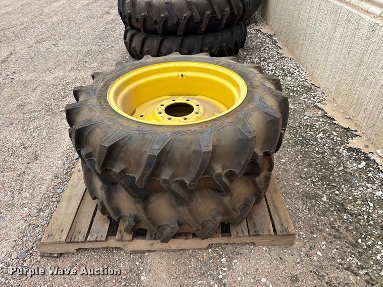 image for item EW4386 (2) 11.2-24 tires and wheels
