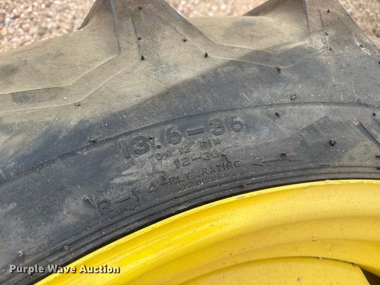 image for item EW4387 (2) 13.6-36 tires and wheels