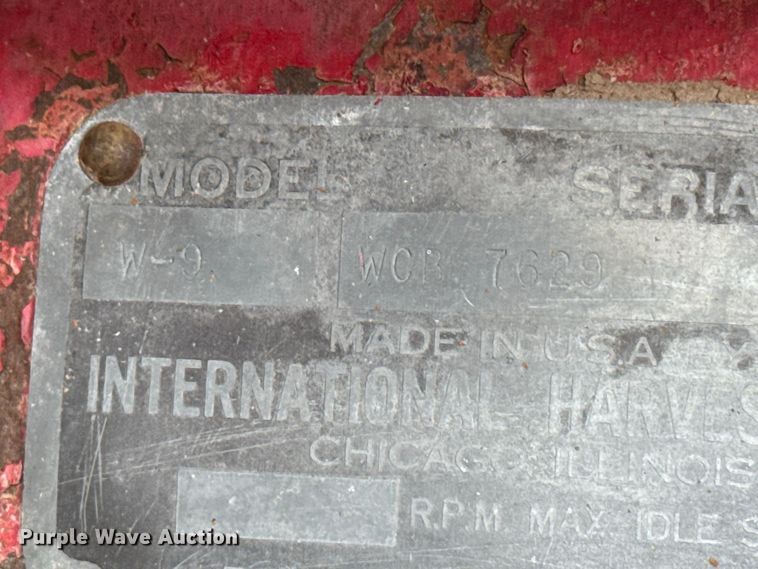 image for item EW4445 McCormick-Deering W-9 tractor